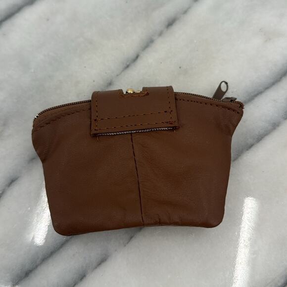 NWT brown leather coin purse - Picture 2 of 4